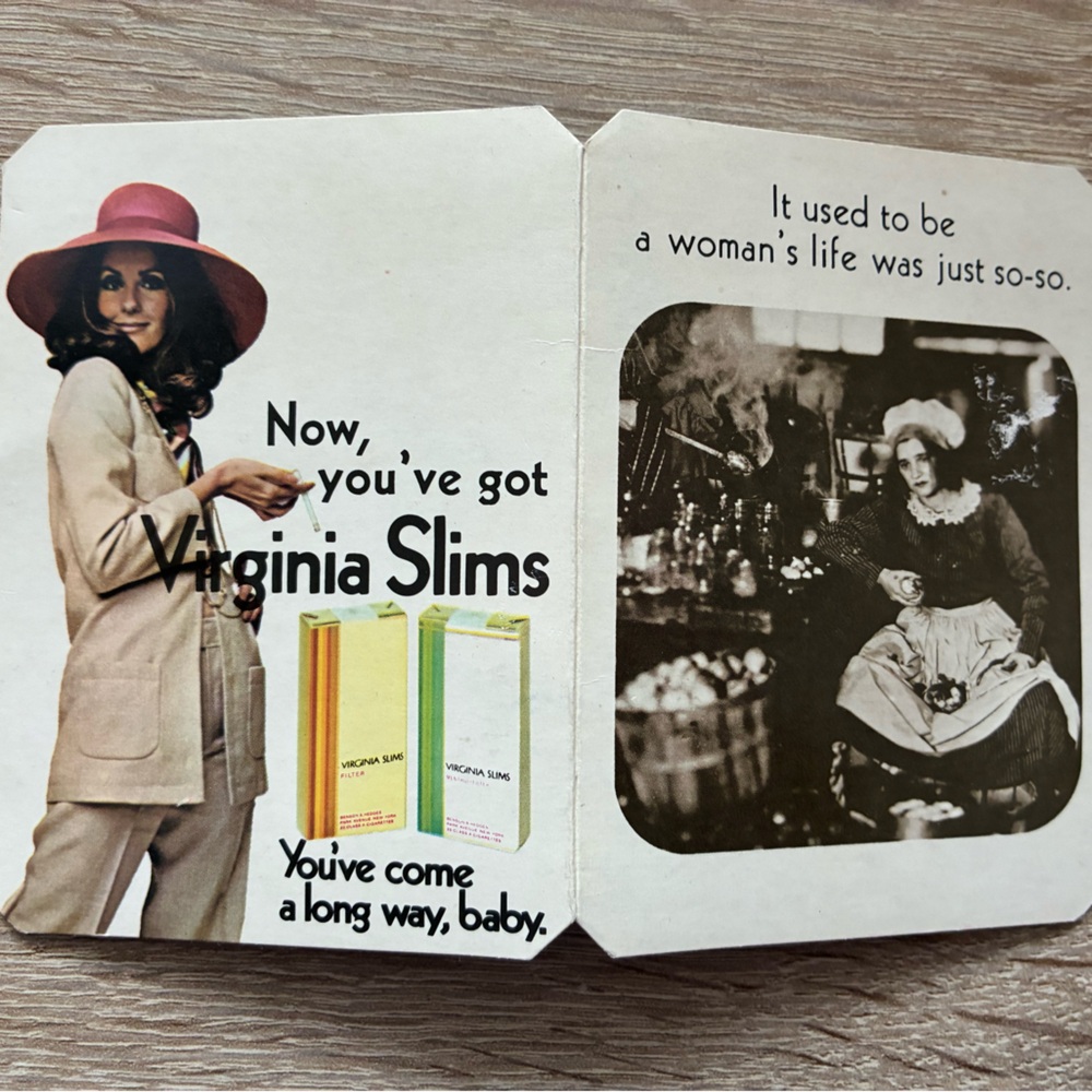 Vintage Needle/Sewing Kit - Virginia Slims Cigarette Advertising Promo 🪡🧵✨